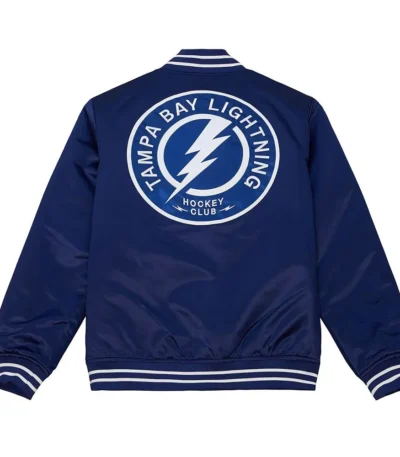 Tampa Bay Lightning Heavyweight Blue Satin Jacket