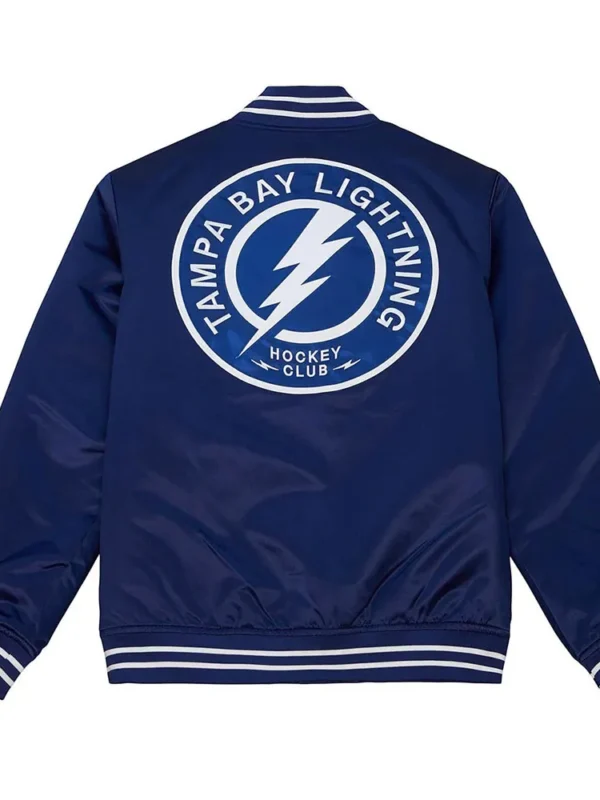 Tampa Bay Lightning Heavyweight Blue Satin Jacket