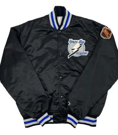 Tampa Bay Lightning NHL Black Bomber Jacket