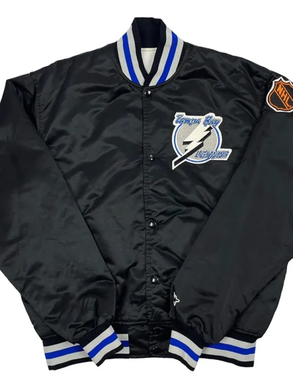 Tampa Bay Lightning NHL Black Bomber Jacket