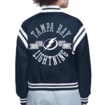 Tampa Bay Lightning Printed Logo Varsity Satin Jacket