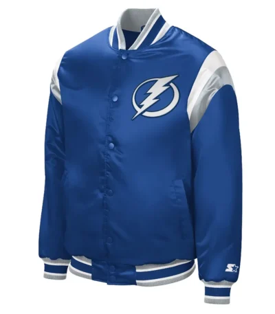 Tampa Bay Lightning Shut Out Royal Varsity Satin Jacket