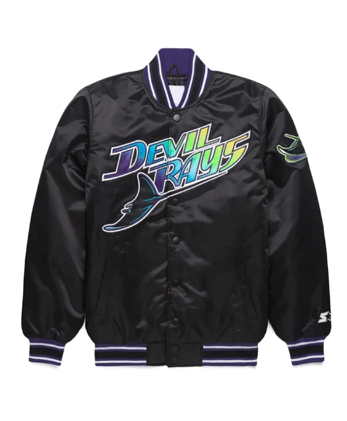 Tampa Bay Rays Black Classic Satin Jacket Tampa Bay Rays Black Classic Satin Jacket