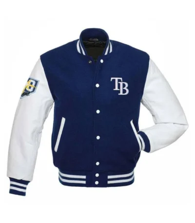 Tampa Bay Rays Blue and White Varsity Jacket