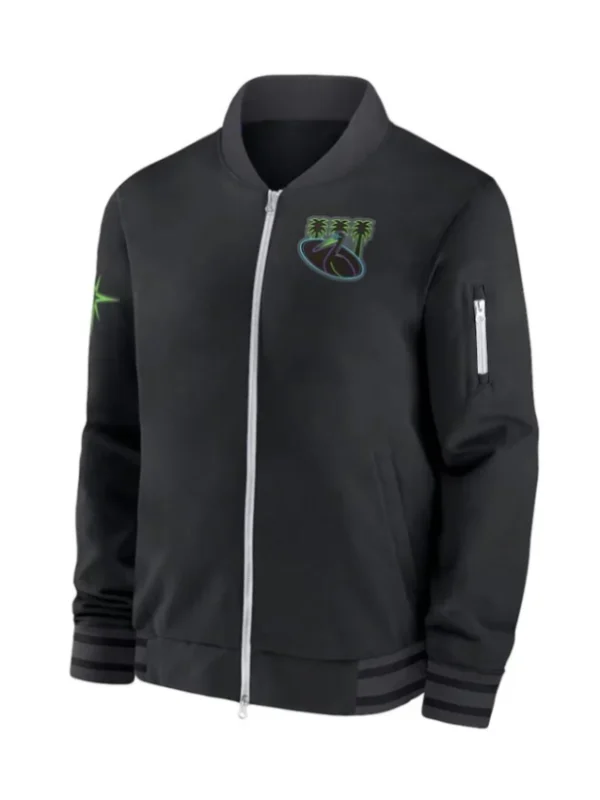 Tampa Bay Rays City Connect Game Time Black Bomber Jacket