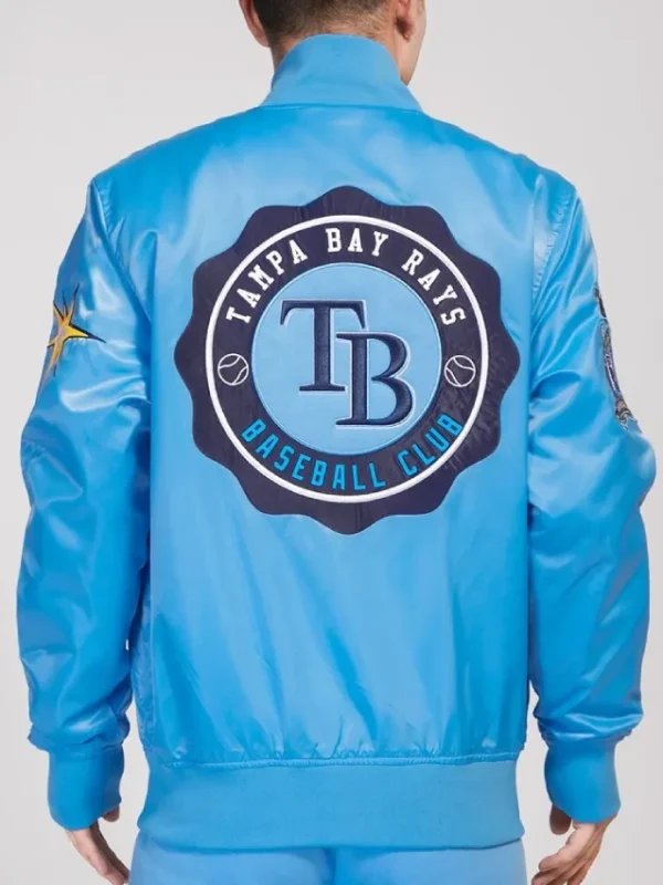 Tampa Bay Rays Crest Emblem University Blue Jacket