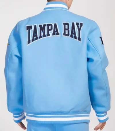 Crest Emblem University Tampa Bay Rays Blue Varsity Jacket
