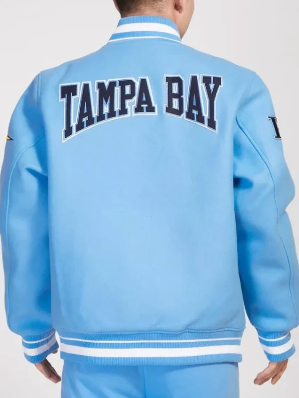 Crest Emblem University Tampa Bay Rays Blue Varsity Jacket