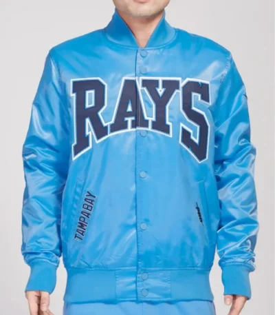 Tampa Bay Rays Crest Emblem University Blue Jacket