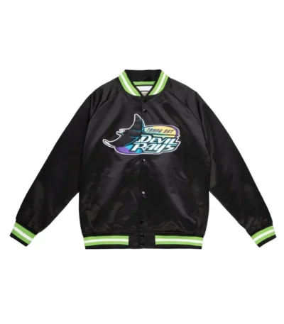 Tampa Bay Rays Devil Rays Black Satin Jacket
