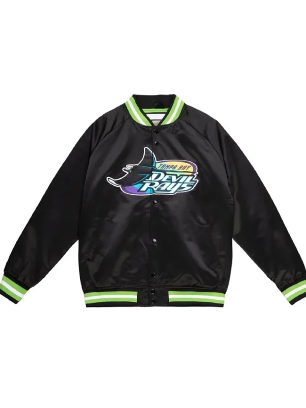 Tampa Bay Rays Devil Rays Black Satin Jacket