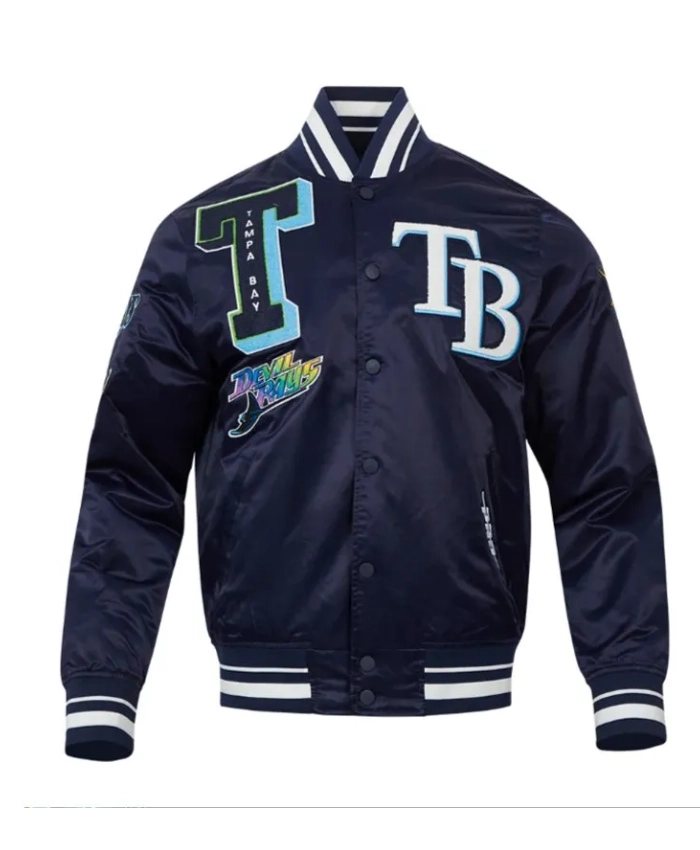 Tampa Bay Rays Mashup Classic Rib Satin Jacket Tampa Bay Rays Mashup Classic Rib Satin Jacket