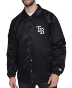 Tampa Bay Rays Retro Logo Coaches Satin Jacket