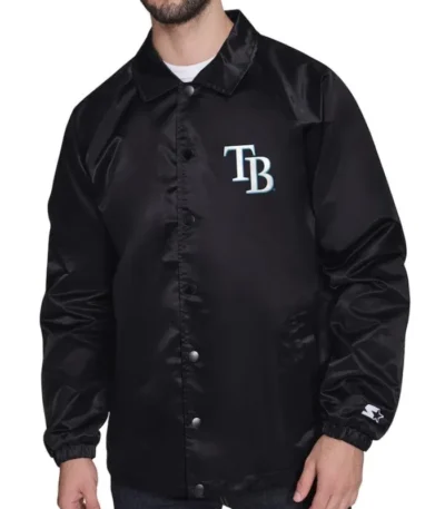 Tampa Bay Rays Retro Logo Coaches Satin Jacket