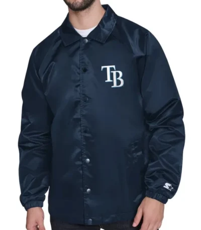 Tampa Bay Rays Retro Logo Coaches Satin Jacket