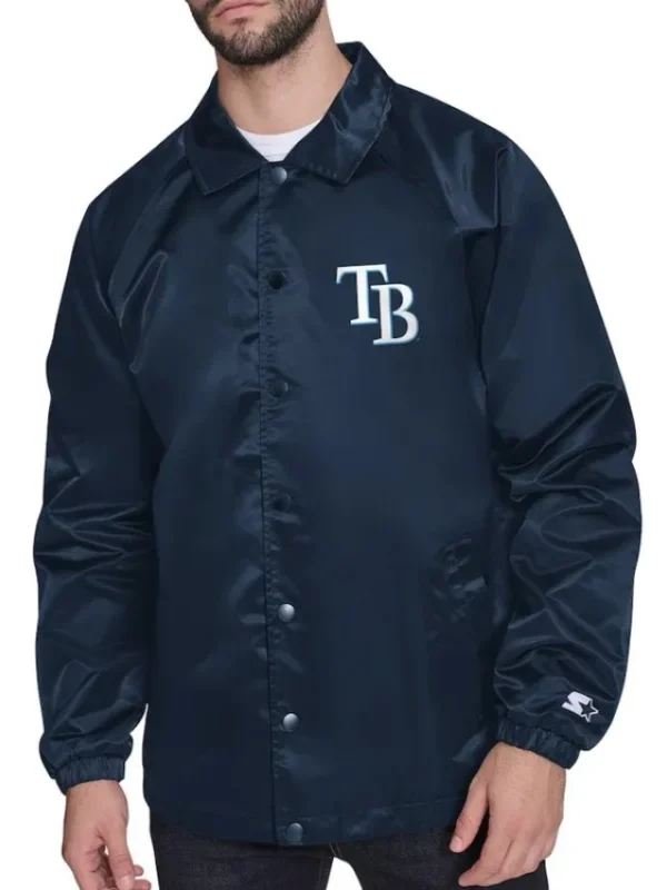 Tampa Bay Rays Retro Logo Coaches Satin Jacket