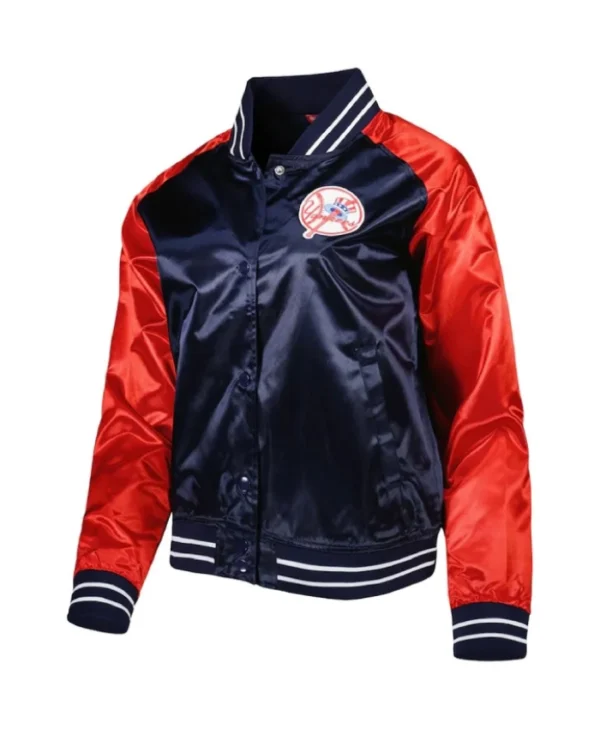 Team 2.0 NY Yankees Navy and Red Satin Jacket