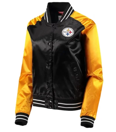 Team 2.0 Pittsburgh Steelers Black-Yellow Satin Jacket