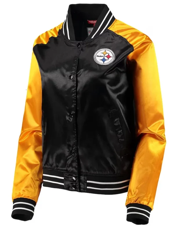 Team 2.0 Pittsburgh Steelers Black-Yellow Satin Jacket