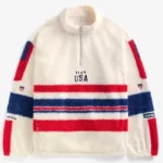 Team USA Cream Sherpa Jacket
