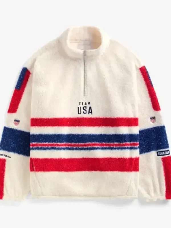 Team USA Cream Sherpa Jacket