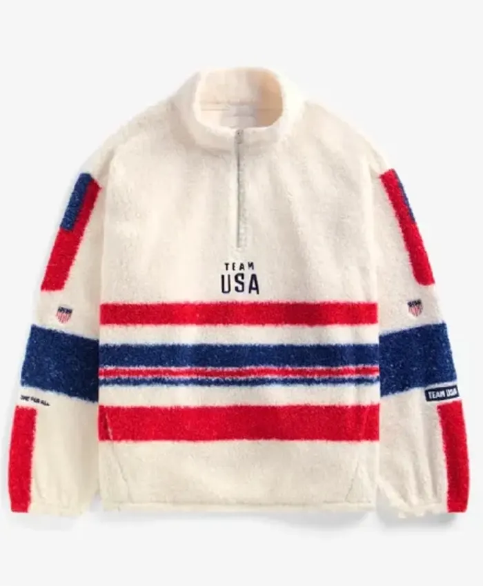 Team USA Cream Sherpa Jacket Team USA Cream Sherpa Jacket