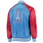 Tennessee Titans Lead Off Varsity Light Blue-Red Satin Jacket