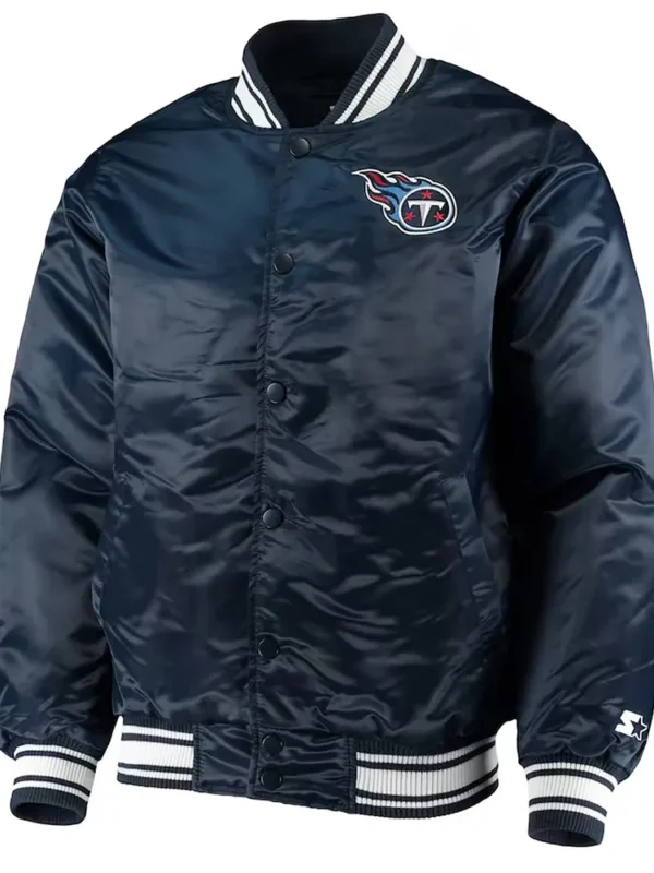 Tennessee Titans Locker Room Navy Satin Jacket