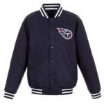 Tennessee Titans Navy Blue Varsity Wool Jacket