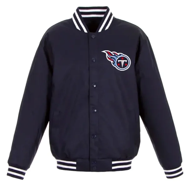 Tennessee Titans Navy Blue Varsity Wool Jacket