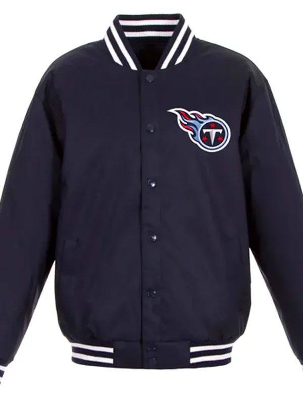 Tennessee Titans Navy Blue Varsity Wool Jacket