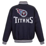 Tennessee Titans Navy Blue Varsity Wool Jacket