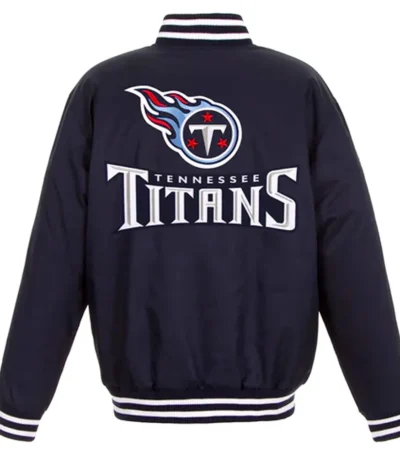 Tennessee Titans Navy Blue Varsity Wool Jacket