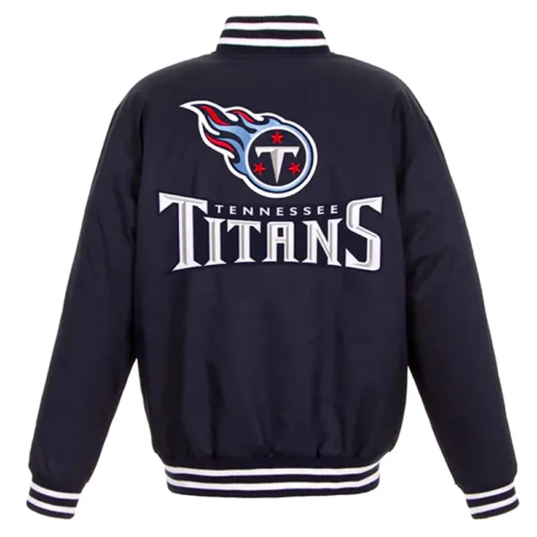 Tennessee Titans Navy Blue Varsity Wool Jacket