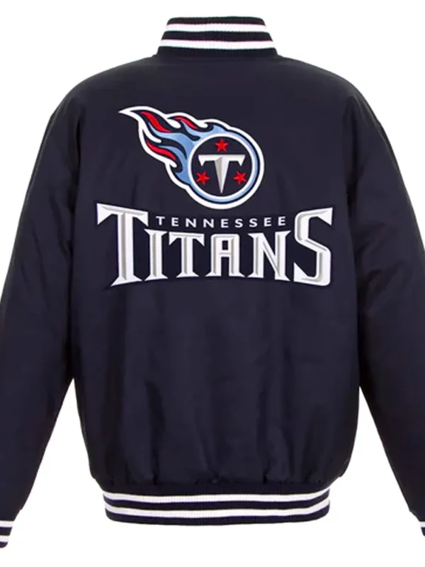 Tennessee Titans Navy Blue Varsity Wool Jacket