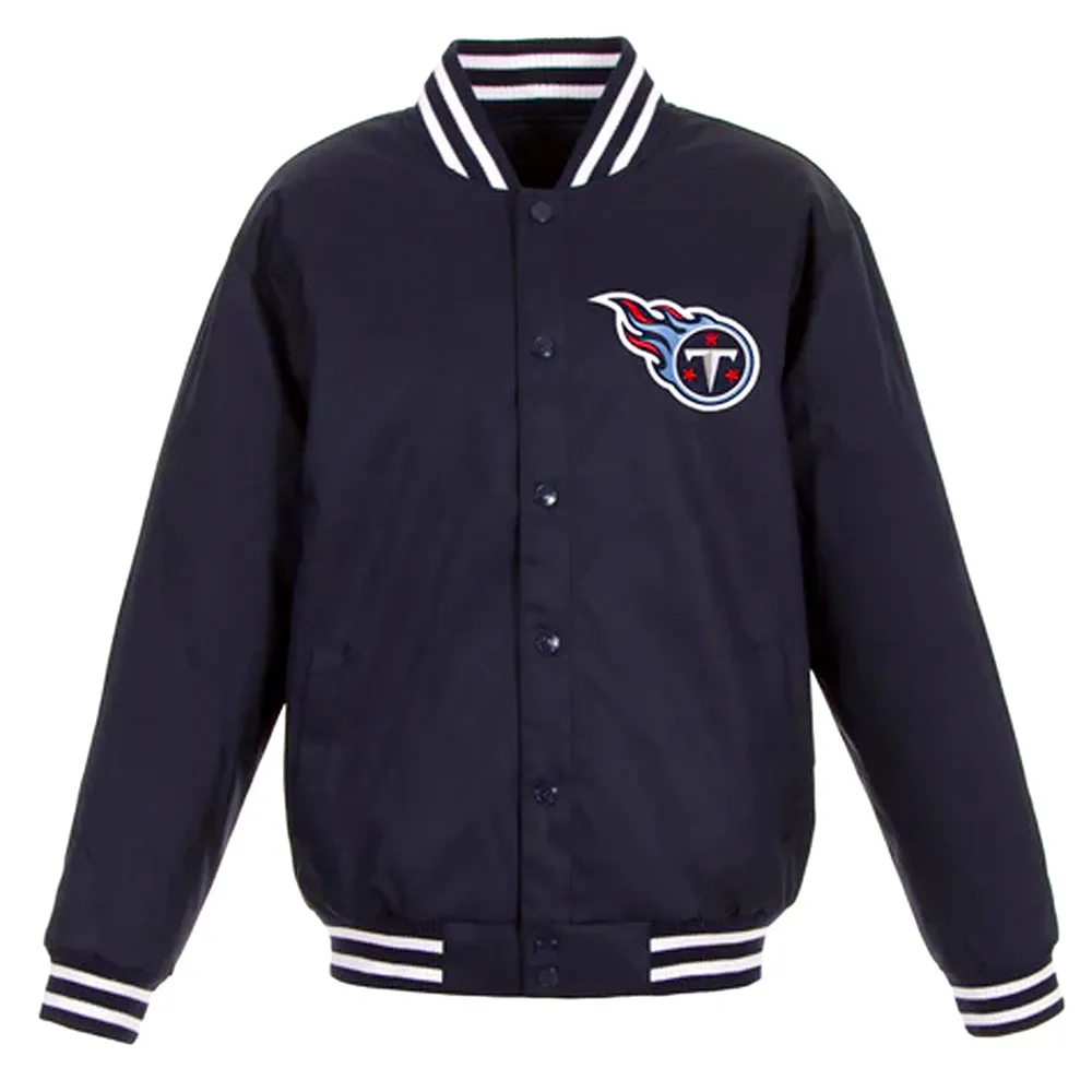 Tennessee Titans Navy Blue Varsity Wool Jacket Tennessee Titans Navy Blue Varsity Wool Jacket