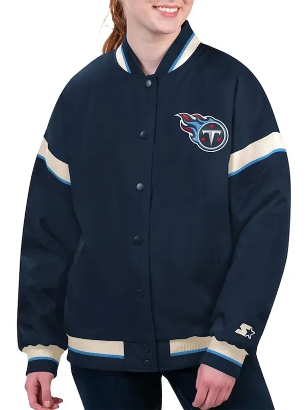 Tennessee Titans Tournament Navy Varsity Jacket
