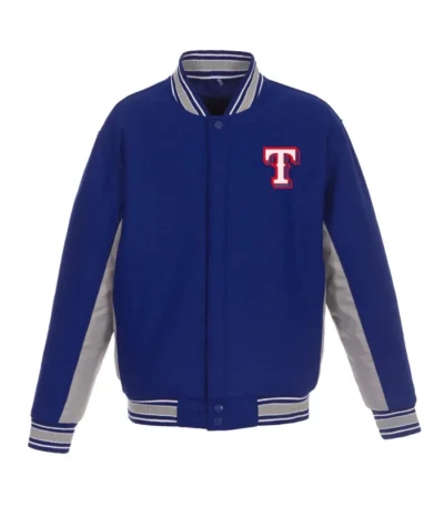 Texas Rangers Accent Varsity Royal Wool Jacket