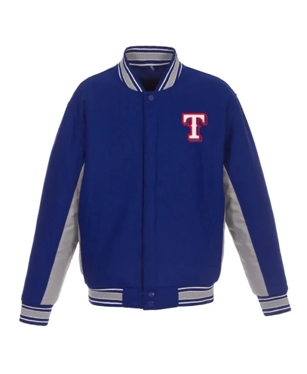 Texas Rangers Accent Varsity Royal Wool Jacket