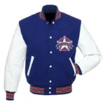 Texas Rangers Blue and White Varsity Jacket