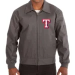 Texas Rangers Full-Zip Cotton Grey Jacket