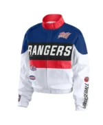 Texas Rangers Racing Navy/White Full-Zip Jacket