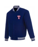 Texas Rangers Royal Wool Varsity Jacket