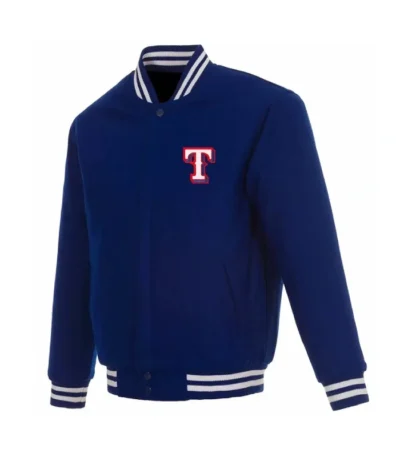 Texas Rangers Royal Wool Varsity Jacket