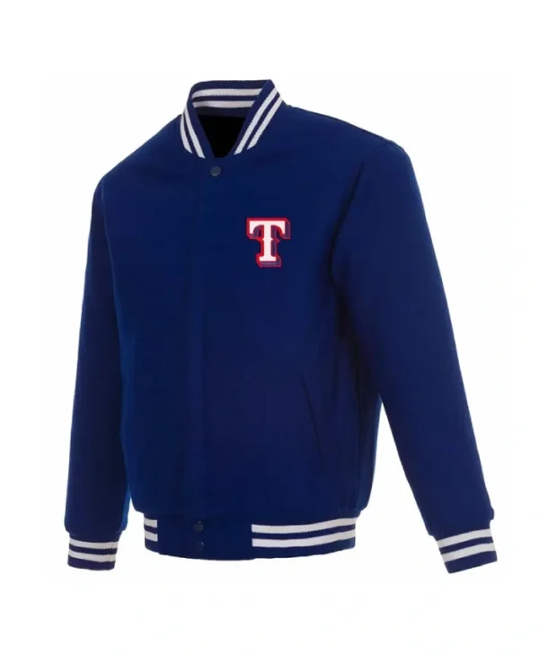 Texas Rangers Royal Wool Varsity Jacket
