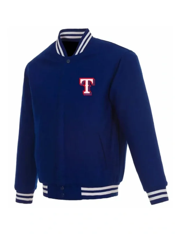 Texas Rangers Royal Wool Varsity Jacket