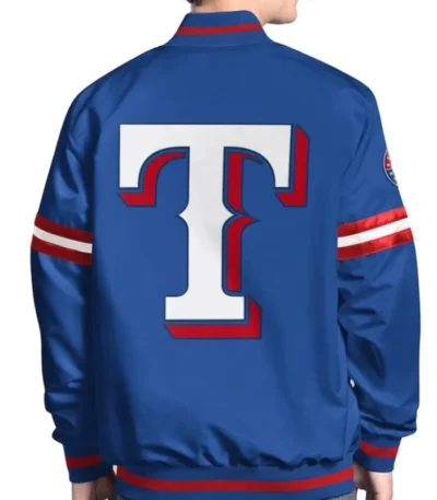 Scout Texas Rangers Satin Varsity Jacket