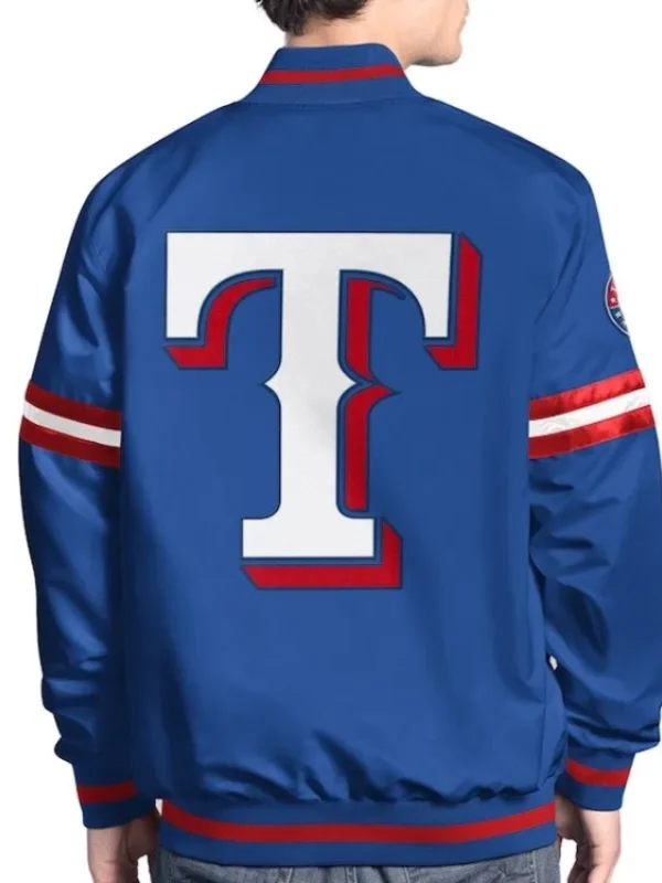 Scout Texas Rangers Satin Varsity Jacket