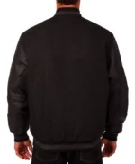 Texas Rangers Black Varsity Wool/Leather Jacket