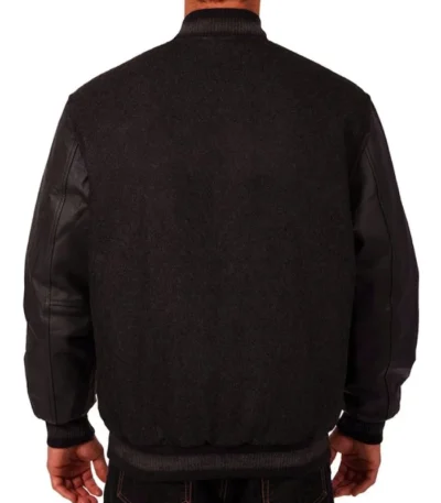 Texas Rangers Black Varsity Wool/Leather Jacket